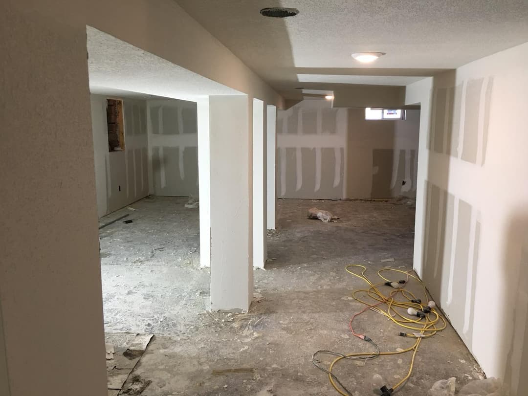 Ceiling drywall replacement and texture matching in Twin Cities saint paul area.