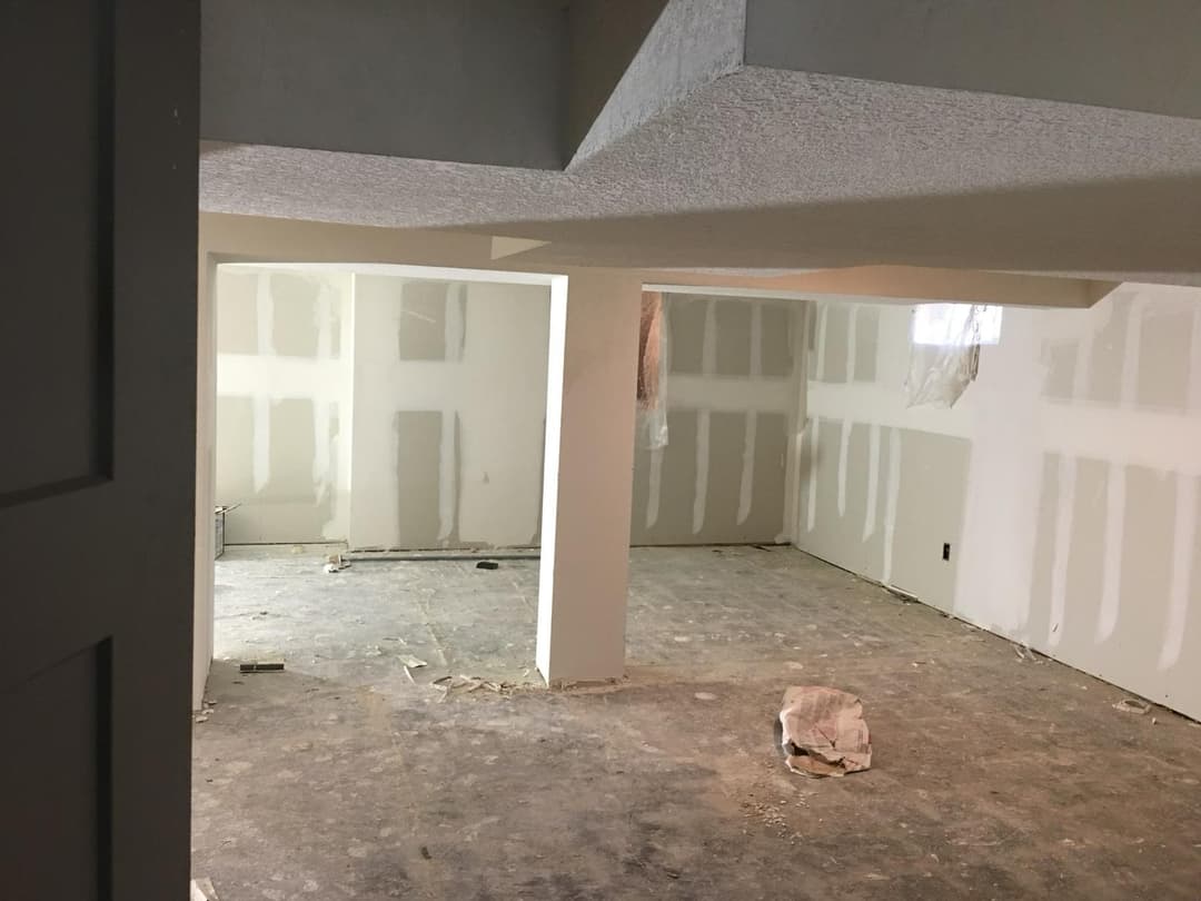 Basement drywall framing and finishing in St. Paul MN home remodel project